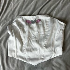 Small caged corset top w/ zipper on back